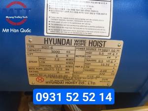 Palang Hyundai 3 tấn 6 mét dầm đơn