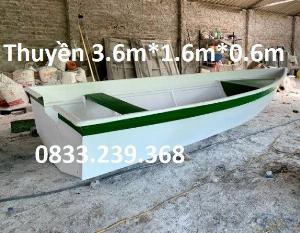 Xuồng composite 3.6m x1.6m x 0.6m đi vịnh, hồ, sông