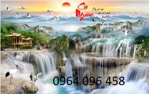 Tranh 3d phong thủy phòng khách - tranh gạch 3d phong thủy - KBC44