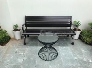 Ghế ngoài sân có lưng tựa băng dài cao cấp biệt thự nhà phố tphcm CC2001-15A