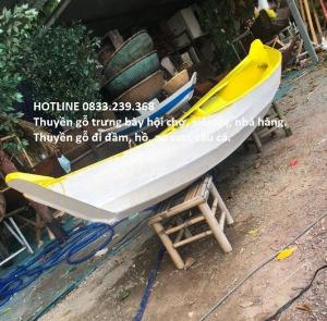 Thuyền gỗ trưng bày hội chợ, siêu thị, nhà hàng