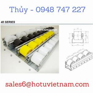 Thanh truyền con lăn nhựa và phụ kiện thanh truyền (Roller Placon and Roller Bracket)