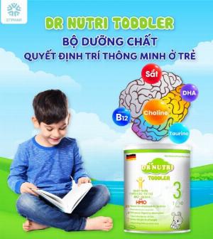 Sữa bột phát triển chiều cao và trí não Dr Nutri Toddled 900g (1 – 10 tuổi)