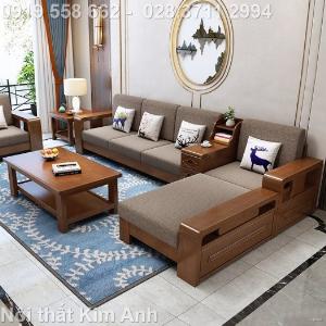 Những bộ Sofa gỗ tự nhiên- thiết kế mang nét châu Âu| Giá rẻ tháng 11 tại Nội thất Kim Anh, Bình Dương
