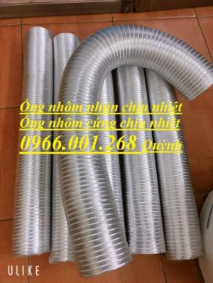 Ống nhôm nhún , ống nhôm cứng phi 100,phi 125,phi 150,phi 200 ống kéo giãn 3m , ống chịu nhiệt cao