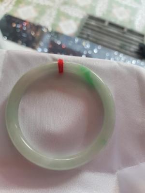 Vòng Tay Đá cẩm thạch tự nhiên TR Lý bóng đẹp 53mm x 7mm nữ 52kg - 62kg