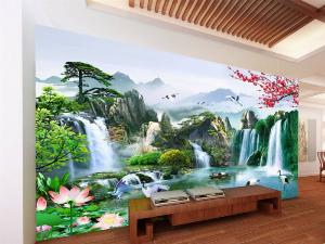 Tranh 3d phong thủy tuổi tý - tranh gạch 3d dán tường - KFDS2