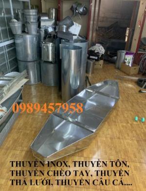 Thuyền tôn câu cá cho 2 người giá rẻ, Thuyền thả lưới, Thuyền inox cho 1 người