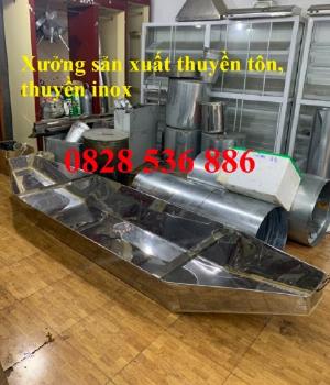 Thuyền tôn câu cá cho 2 người giá rẻ, Thuyền thả lưới, Thuyền inox cho 1 người