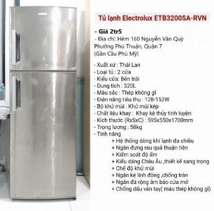 Thanh lý tủ lạnh Electrolux 320L, giá 2tr5 Quận 7