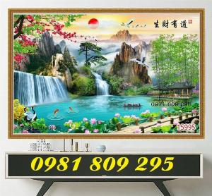 Tranh gạch 3d phòng khách - tranh 3d thiên nhiên