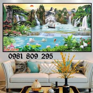 Tranh gạch 3d phòng khách - tranh 3d thiên nhiên
