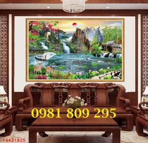 Tranh gạch 3d phòng khách - tranh 3d thiên nhiên