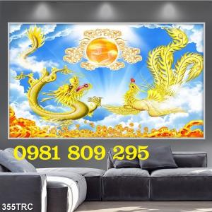 Tranh gạch men 3d long phụng , rồng HGHY78