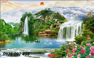 Tranh gạch họa tiết phong cảnh