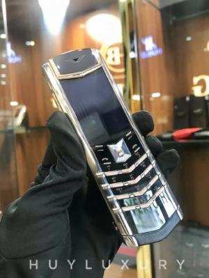 Vertu Signature Thép điểm vàng hồng nguyên khối