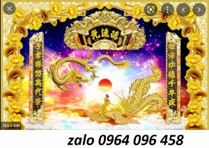 Tranh 3d phòng thờ - tranh gạch 3d phòng thờ - 555XL