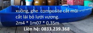 Xuồng, ghe composite cắt mũi - cắt lái 1, 2 người đi bỏ lưới vương