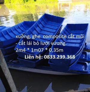 Xuồng, ghe composite cắt mũi - cắt lái 1, 2 người đi bỏ lưới vương