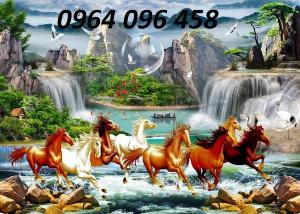 Tranh mã đáo thành công - tranh gạch 3d phong thủy - 777XM