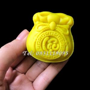 Khuôn trung thu lò xo, khuôn ép xôi túi tiền chữ Lộc – Loại 50 gram - Mã số 1131