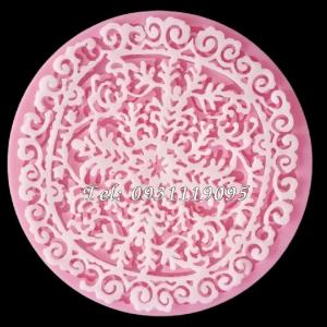 Khuôn silicon làm bánh, rau câu, Fondant ren hoa tuyết - Mã số 1139