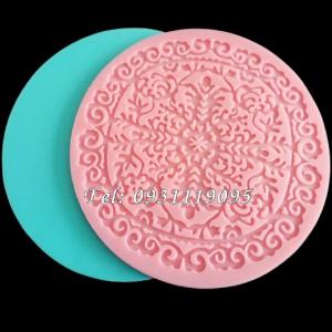 Khuôn silicon làm bánh, rau câu, Fondant ren hoa tuyết - Mã số 1139