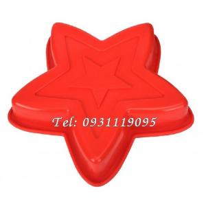 Khuôn silicon làm bánh, rau câu ngôi sao 5 cánh – Loại 26 cm - Mã số 1149