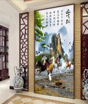 Tranh 3d mã đáo thành công - tranh gạch 3d