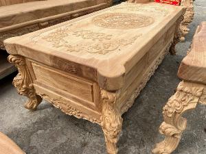Bộ bàn ghế hoàng gia nguyên khối gỗ gõ đỏ