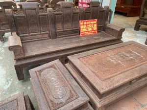 Bộ âu á cuốn thư hàng trơn Loại Chân 10 tay đặc gỗ mun đuôi công