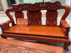 Bộ bàn ghế minh quốc voi ma mút cột 14 gỗ hương đá
