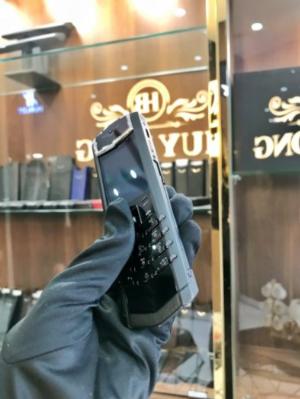 Vertu signature pure black mix diamond nguyên zin chính hãng 100%