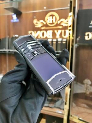 Vertu signature pure black mix diamond nguyên zin chính hãng 100%