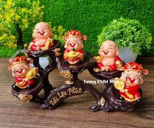 Tượng chibi Thần Tài, Thổ Địa, Di Lặc size 6cm
