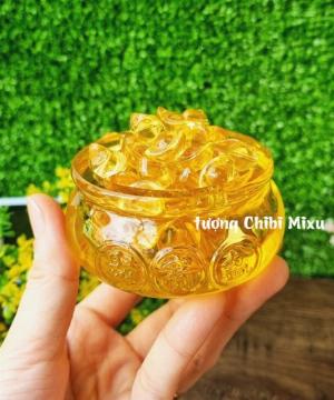 Combo Bát Tụ Bảo size 8cm kèm 100 thỏi vàng size 1.5cm