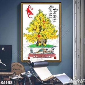 Tranh 3d tranh gạch men 3d phòng khách - 109SL