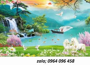 Tranh 3d phong cảnh - tranh gạch 3d phong cảnh - 644SL