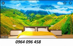 Tranh ruộng bậc thang - tranh gạch 3d dán tường - GVC32