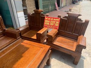 Bộ bàn ghế âu á hộp 9 món gỗ mun đuôi công