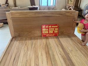 Giường Gõ Đỏ Kiểu Trơn