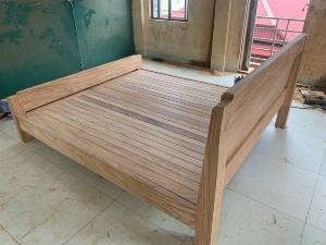 Giường Gõ Đỏ Kiểu Trơn