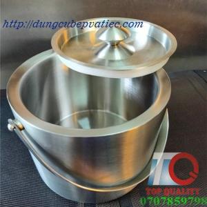 Xô inox 2 lớp đựng đá- ướp rượu