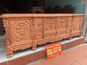 Kệ Tivi Tân Cổ Điển Hoa Hồng Gỗ Hương Đá
