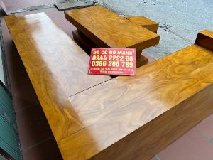Bộ Sofa góc gỗ cẩm vàng