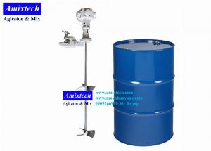 Máy khuấy khí nén kẹp miệng thùng phuy sắt 200 lít