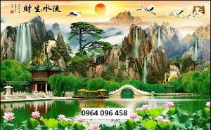 Tranh gạch 3d ốp tường phòng khách - VCX3