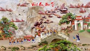 Tranh vinh quy bái tổ - tranh gạch 3d ốp tường - 643SO