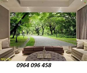 Mẫu tranh gạch 3d ốp tường phòng khách đẹp - 433SP