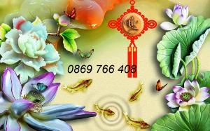 Tranh treo tường 3D hoa sen